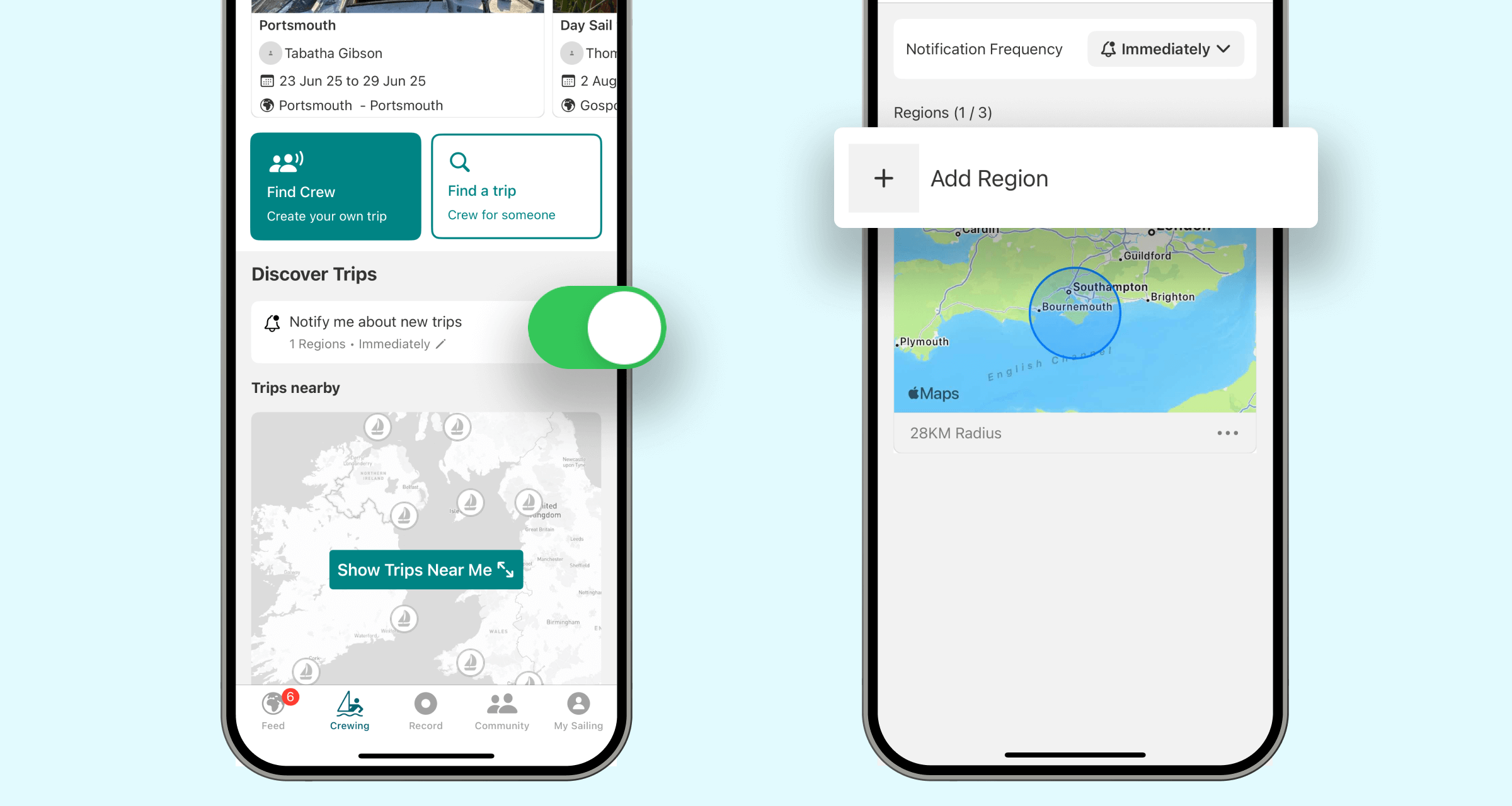Setting Up Trip Notifications
