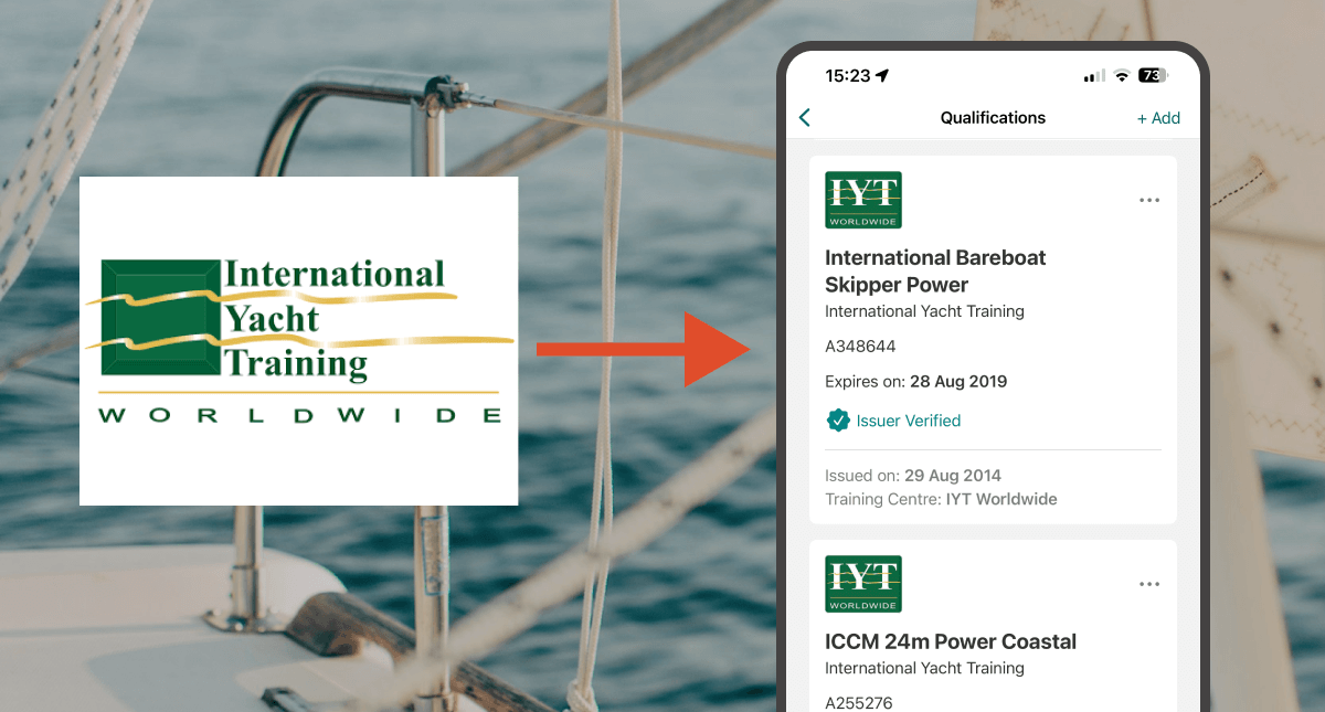 Import certificates from International Yacht Training