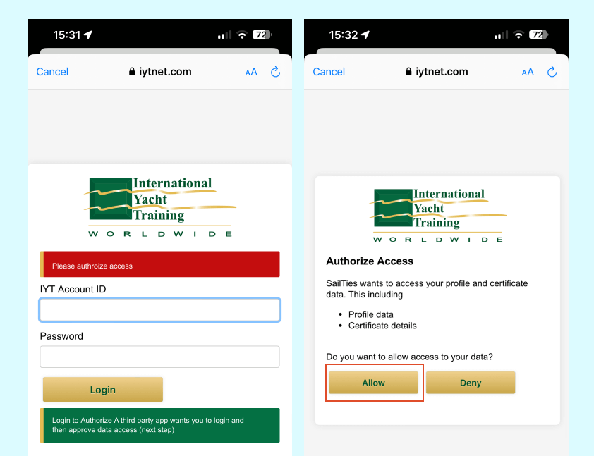 IYT Certificates on SailTies