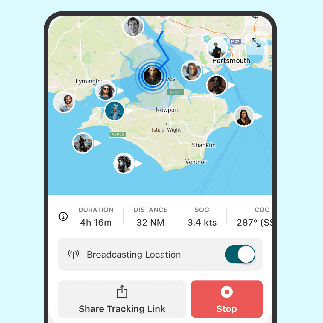 Hardware-free Live Tracking and Broadcasting - SailTies feature
