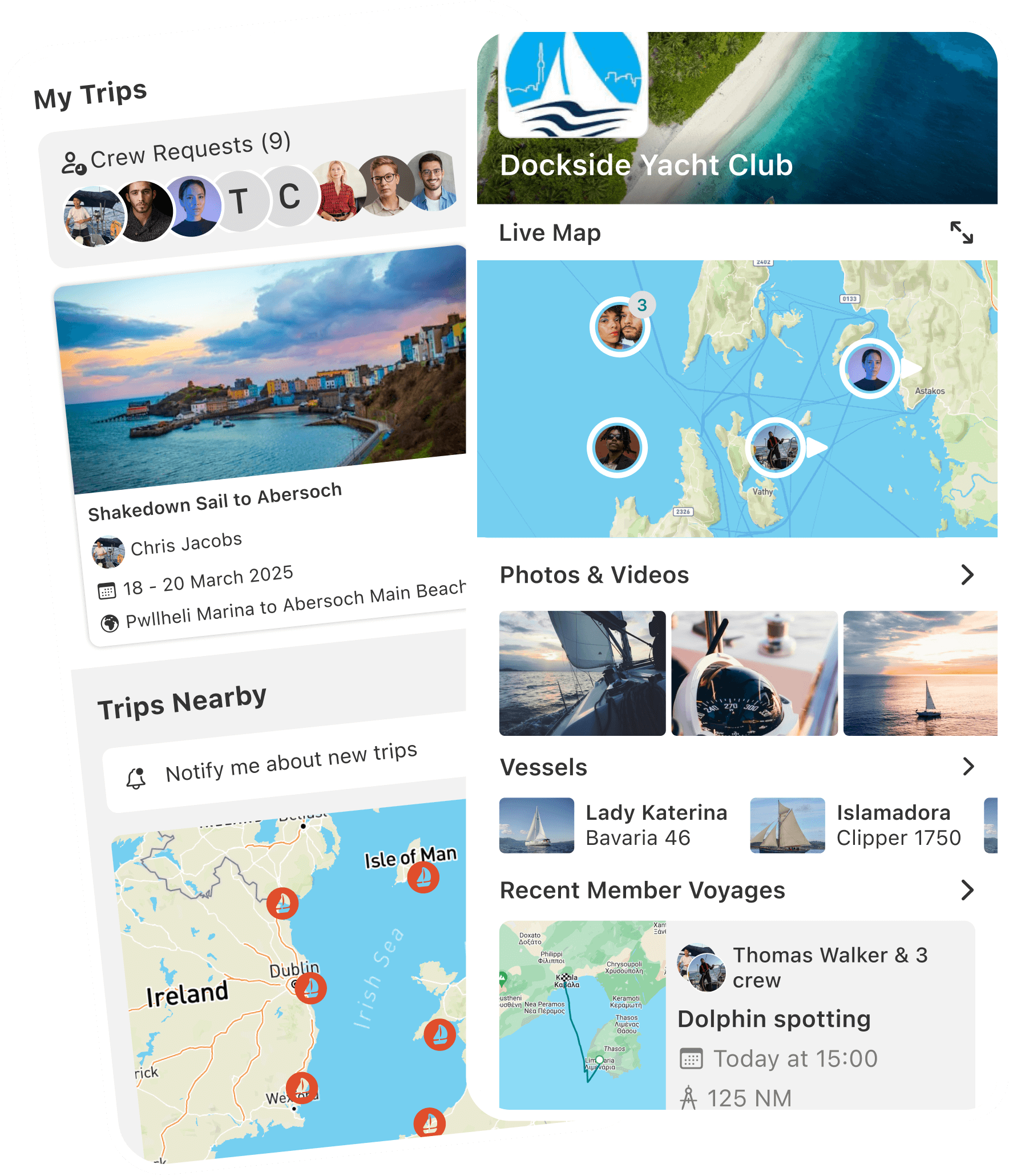 Join or start a Sailing Group page - SailTies app screenshot